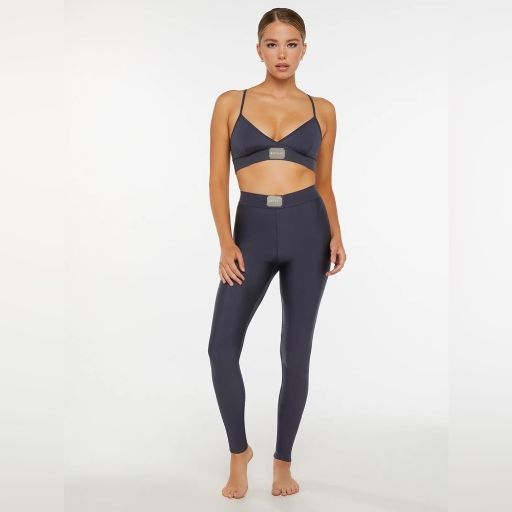 Savage x Fenty Forever Savage High Rise Logo Plate Leggings Black Ink Medium